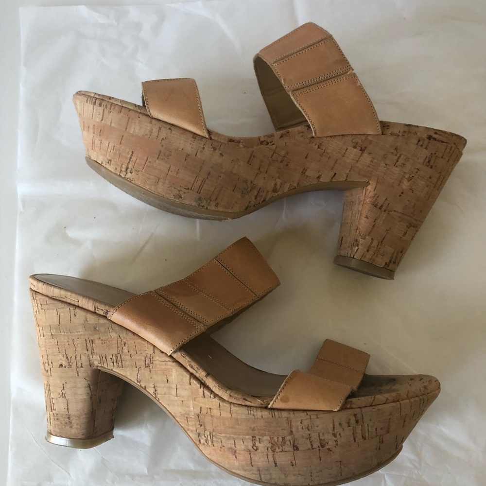 Stuart Weitzman Leather cork Sandals